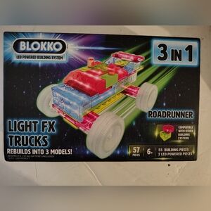 Collections Etc BLOKKO 3 in 1 Light FX Trucks Roadrunner, Multicolor